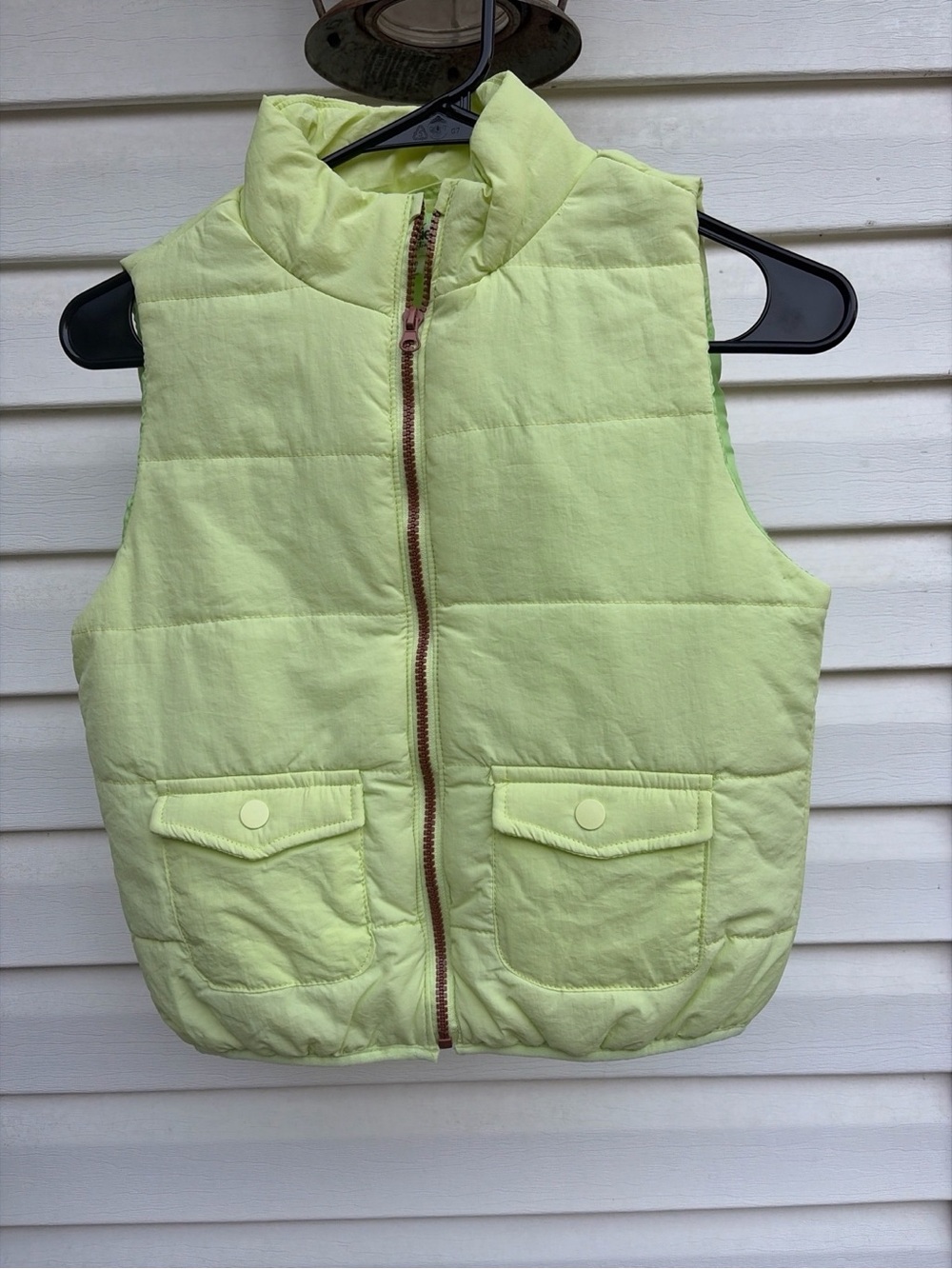 Kensie Girl Active Girls Size 10 Lime Green Puffer Vest Full Zip